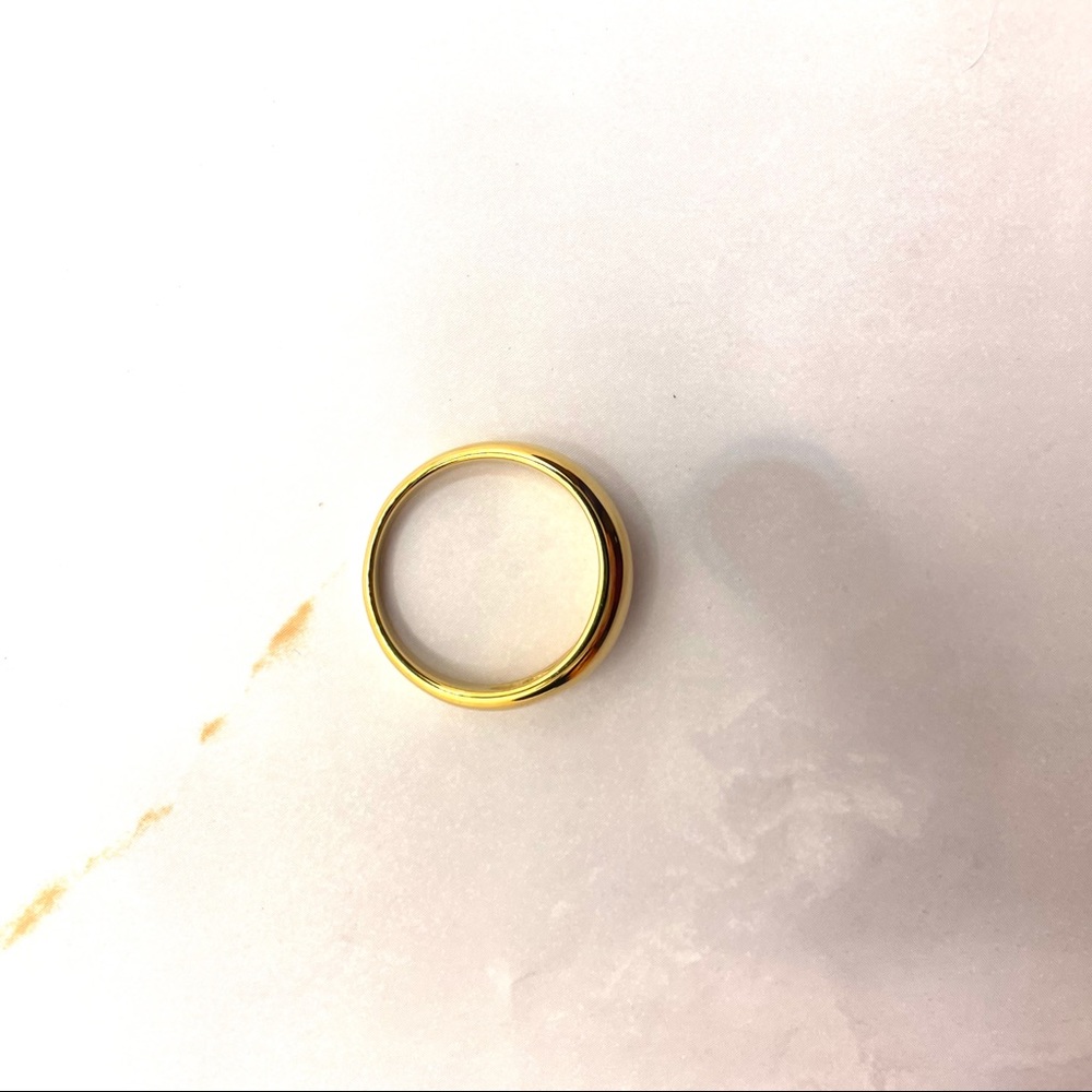 Gold Thin Dome Ring - Picture 4 of 4